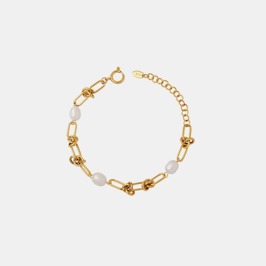Freshwater Pearl Titanium Steel Bracelet Apparel and Accessories