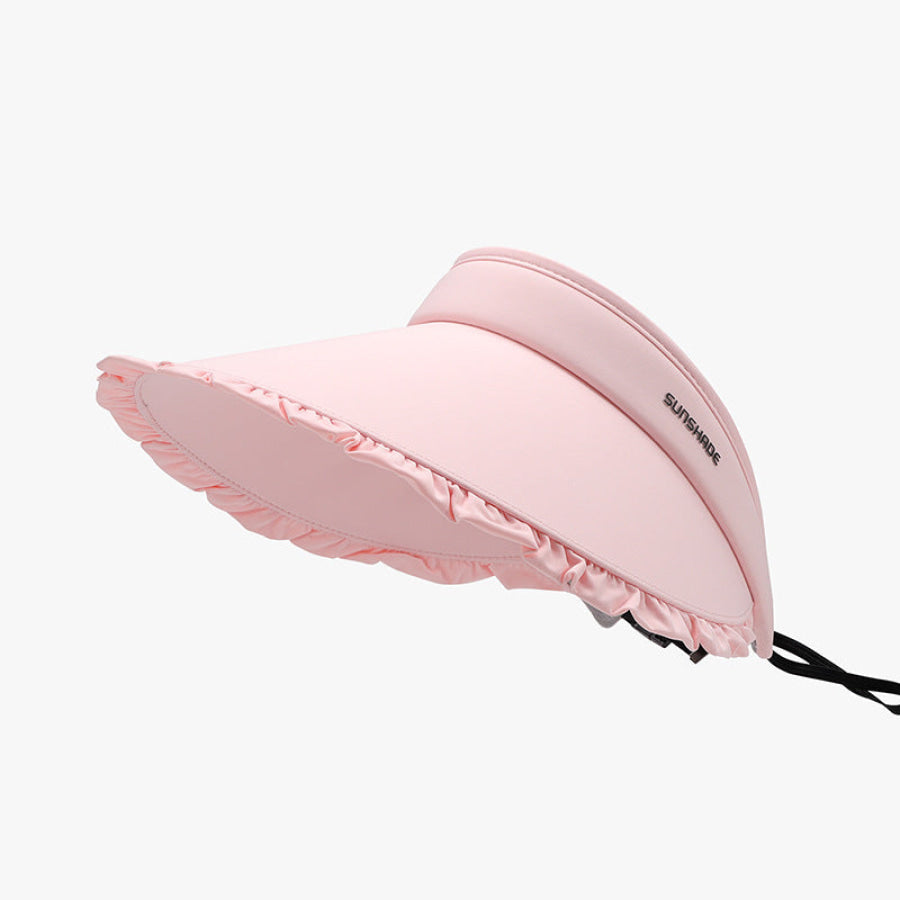Frill Adjustable Ice Silk Sun Hat Blush Pink / One Size Apparel and Accessories