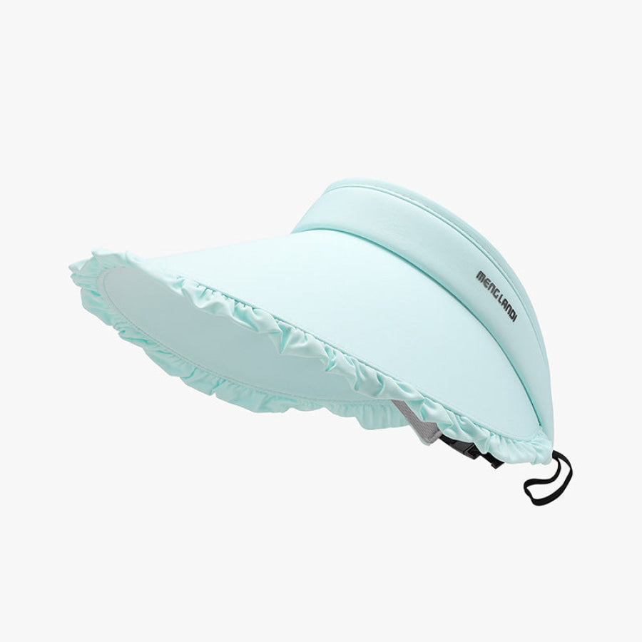Frill Adjustable Ice Silk Sun Hat Pastel Blue / One Size Apparel and Accessories