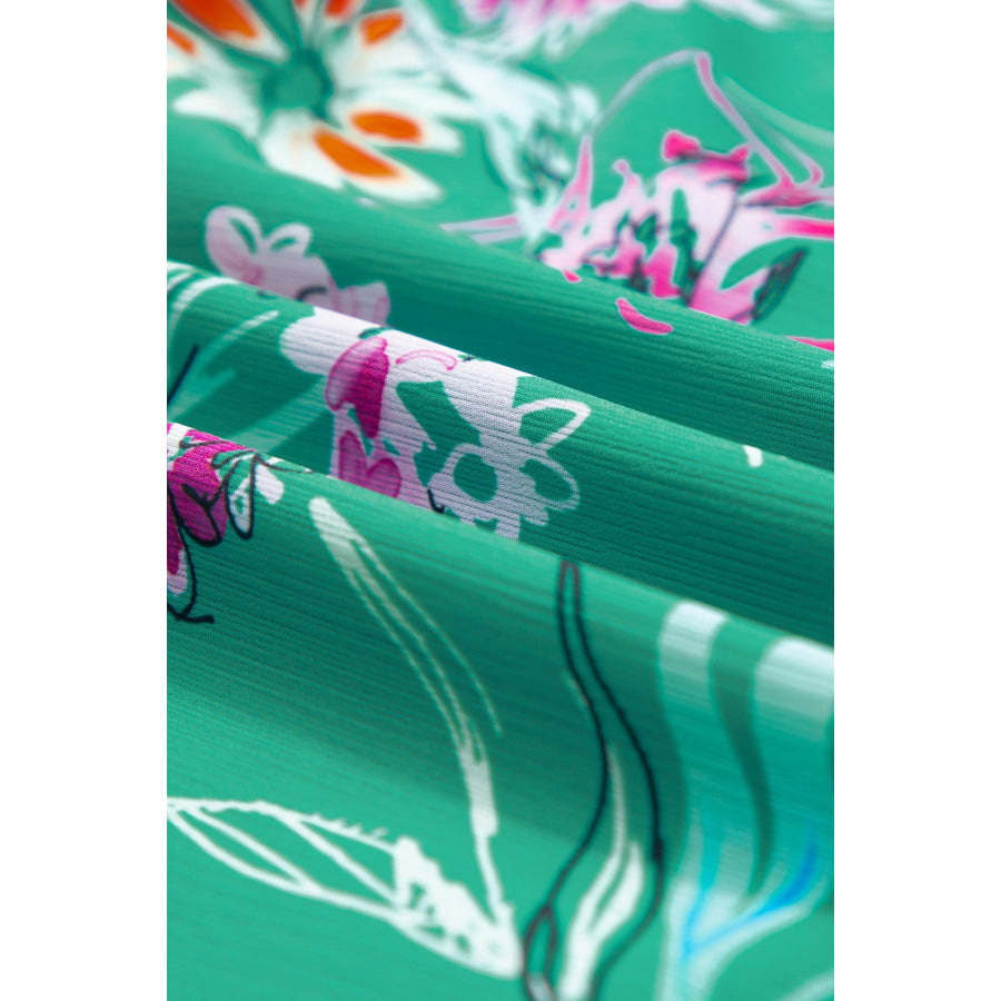 Frill Printed Grecian Tank Apparel and Accessories