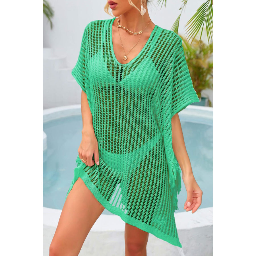 Fringe Trim Openwork Cover Up
