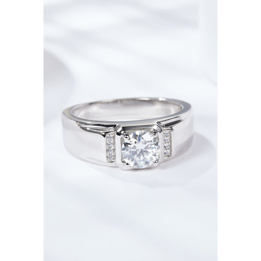 From The Heart 1 Carat Moissanite Ring Silver / 7