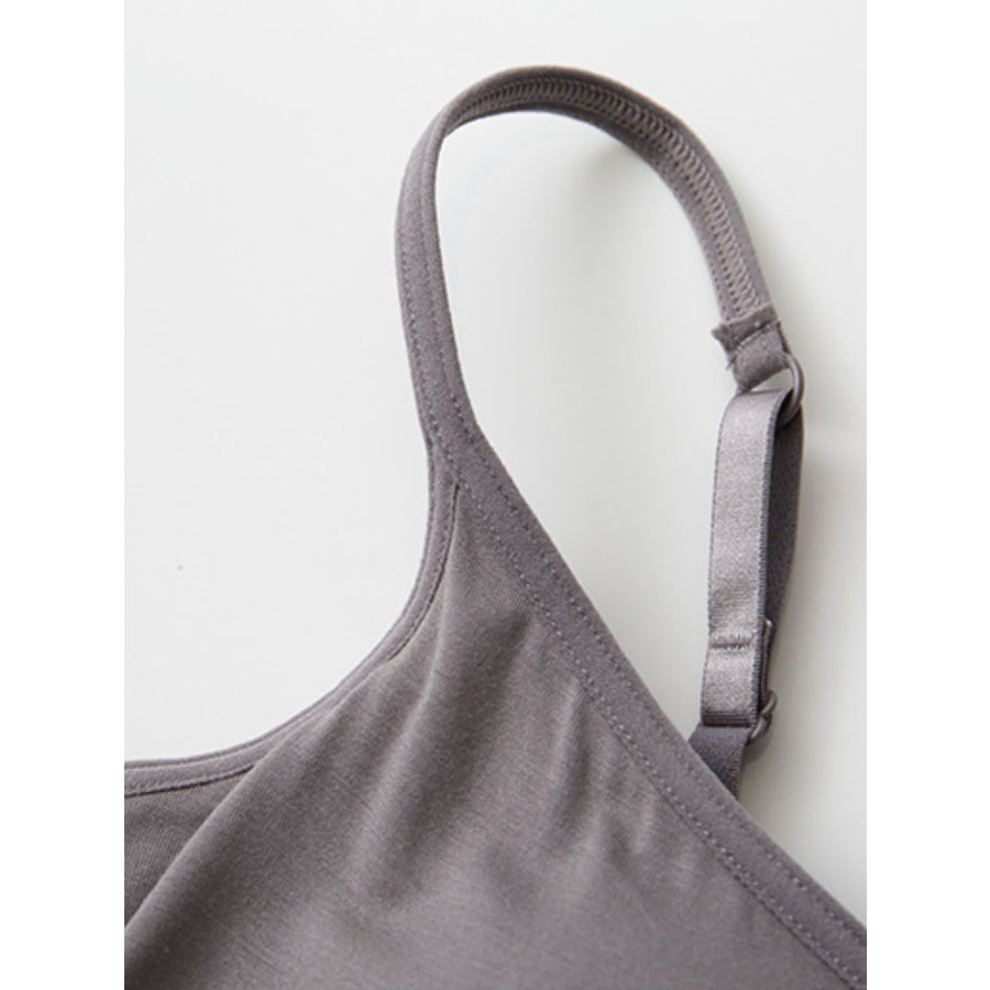 Full Size Adjustable Strap Modal Cami with Bra Apparel and Accessories