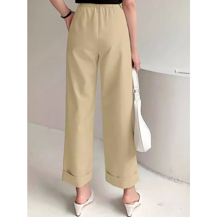 Full Size High Waist Pants Apparel and Accessories