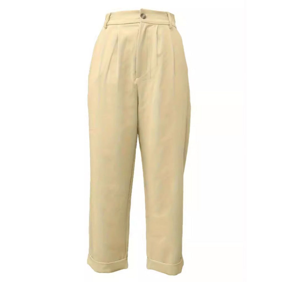 Full Size High Waist Pants Apparel and Accessories