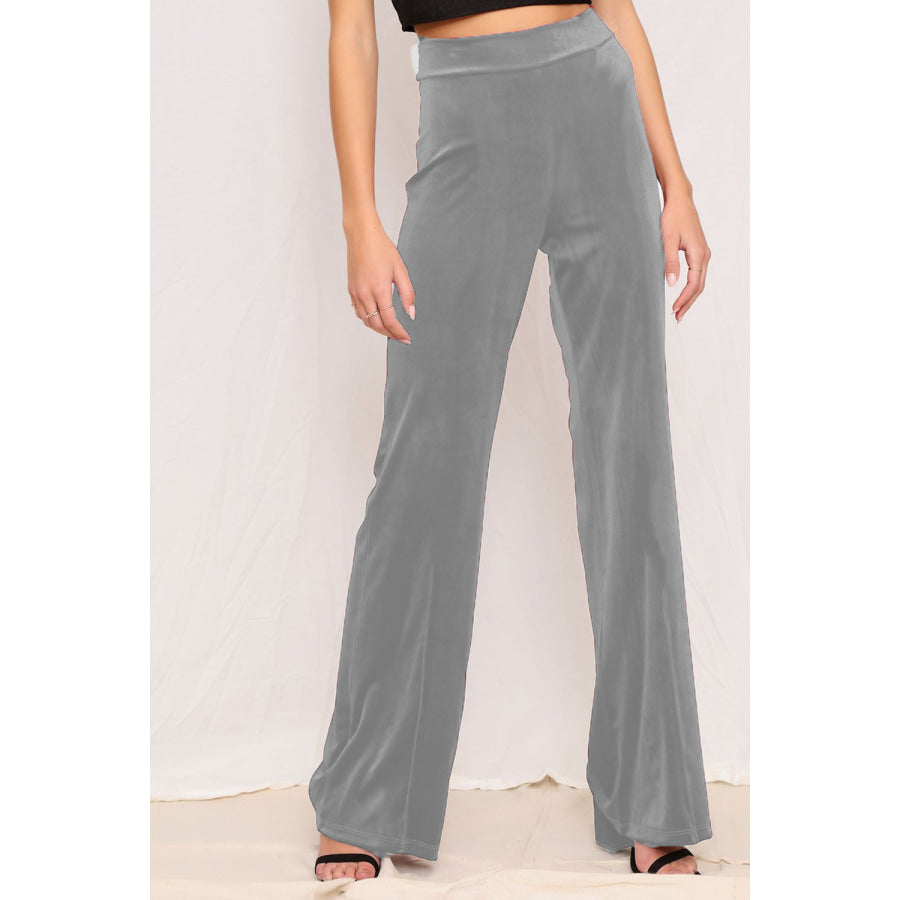 Full Size High Waist Pants Gray / S Apparel and Accessories