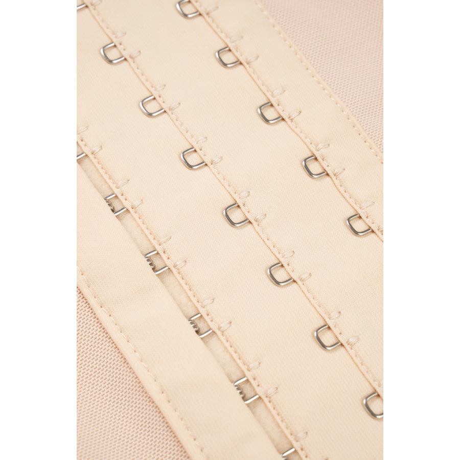 Full Size Hook-and-Eye Lace Trim Shaping Bodysuit