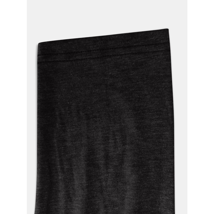 Full Size Notched Long Sleeve T-Shirt Apparel and Accessories