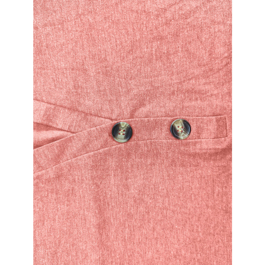 Full Size Notched Long Sleeve T-Shirt Apparel and Accessories