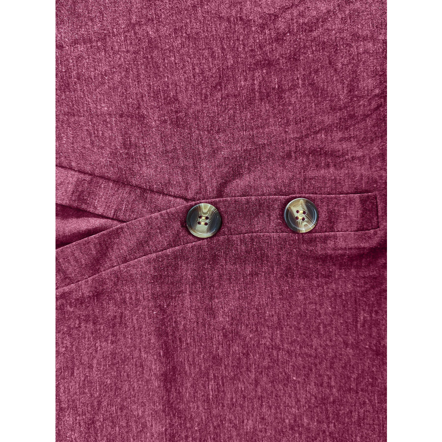 Full Size Notched Long Sleeve T-Shirt Apparel and Accessories