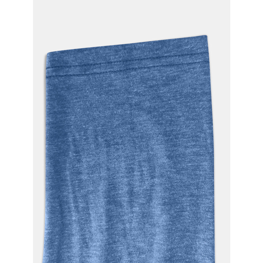 Full Size Notched Long Sleeve T-Shirt Apparel and Accessories