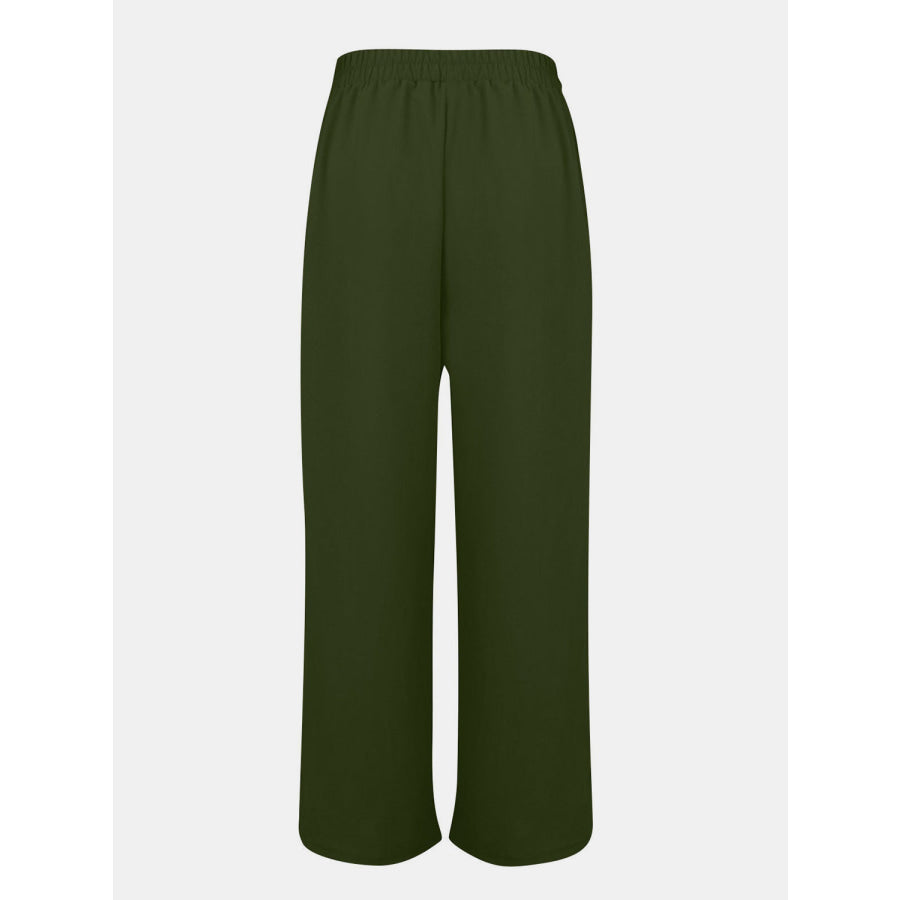 Full Size Tassel Wide Leg Pants Apparel and Accessories
