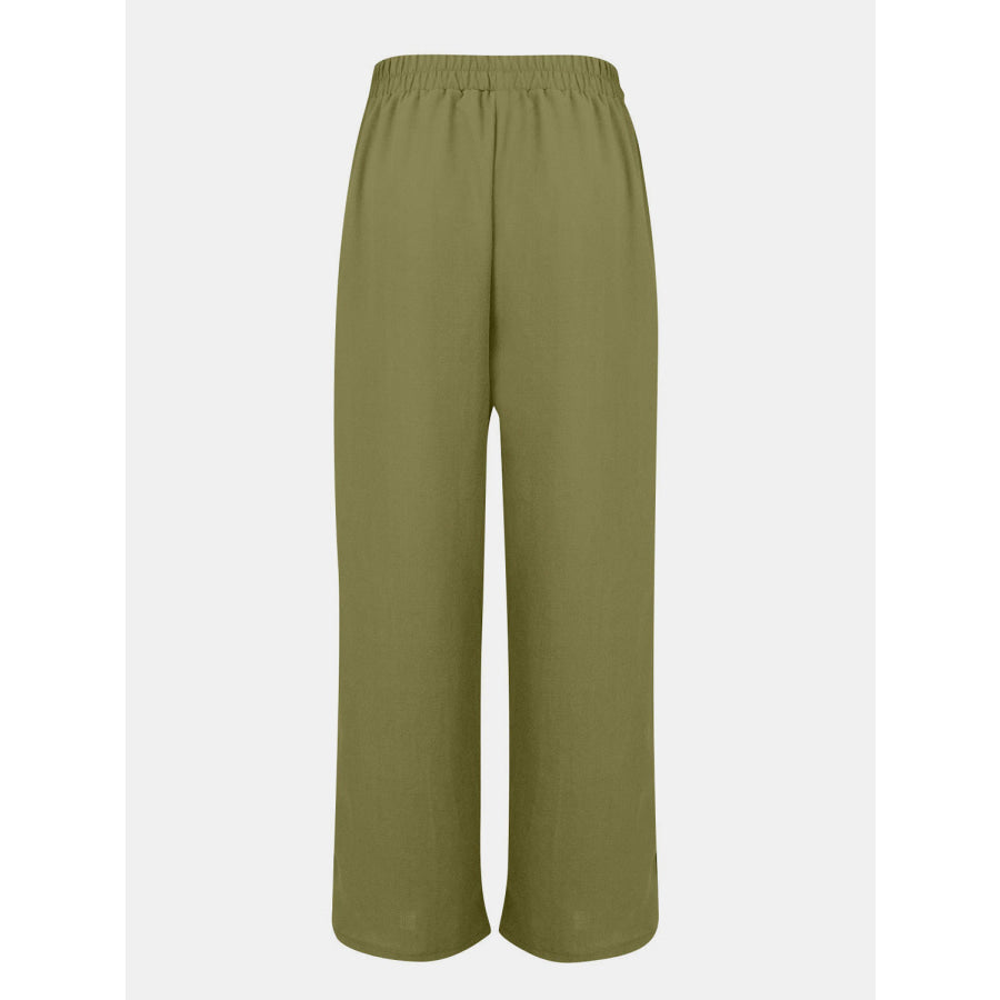 Full Size Tassel Wide Leg Pants Apparel and Accessories