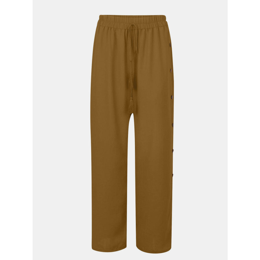 Full Size Tassel Wide Leg Pants Apparel and Accessories