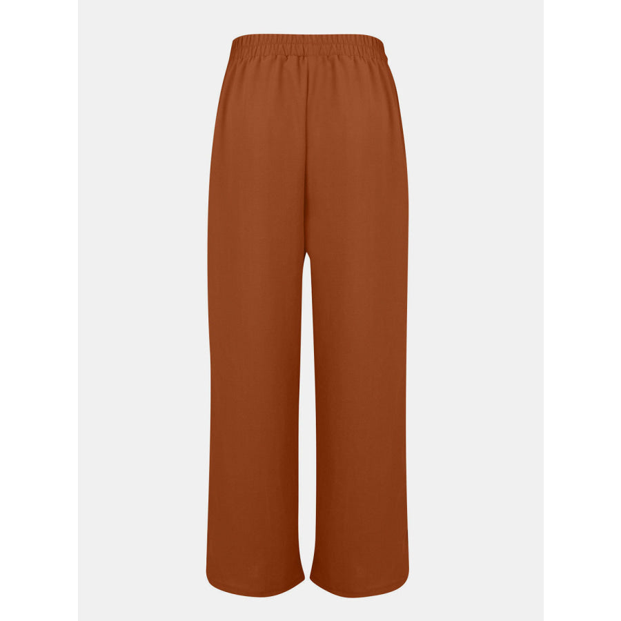 Full Size Tassel Wide Leg Pants Apparel and Accessories
