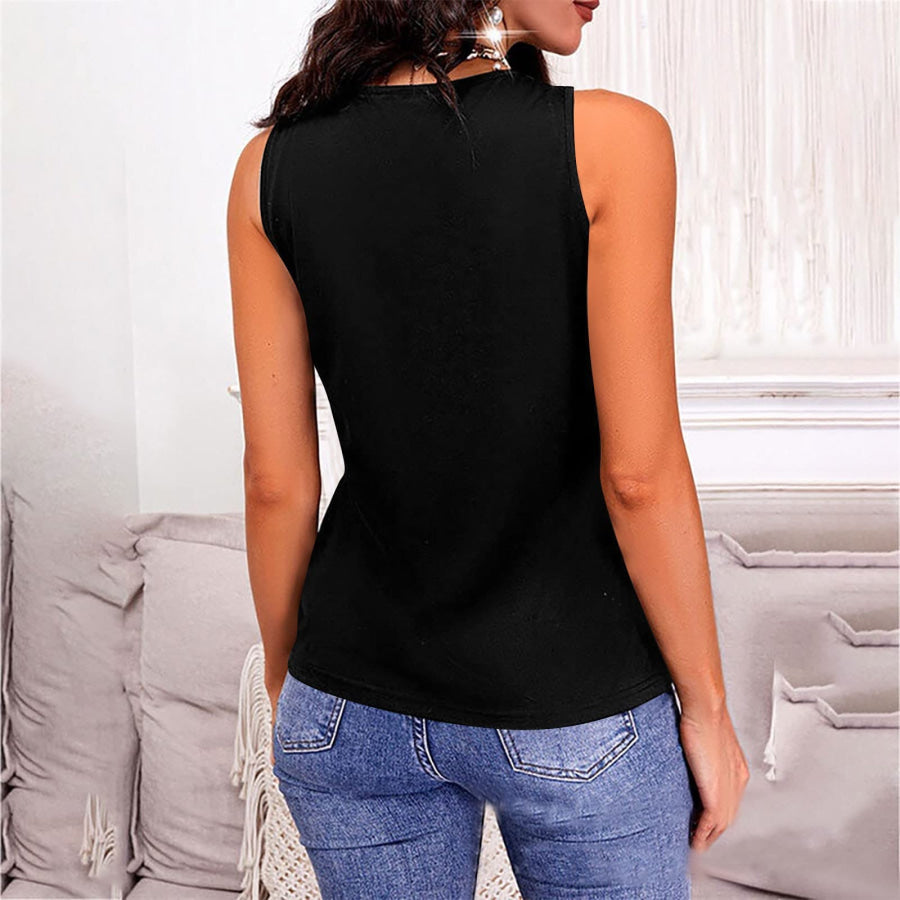 Full Size V-Neck Wide Strap Tank Apparel and Accessories