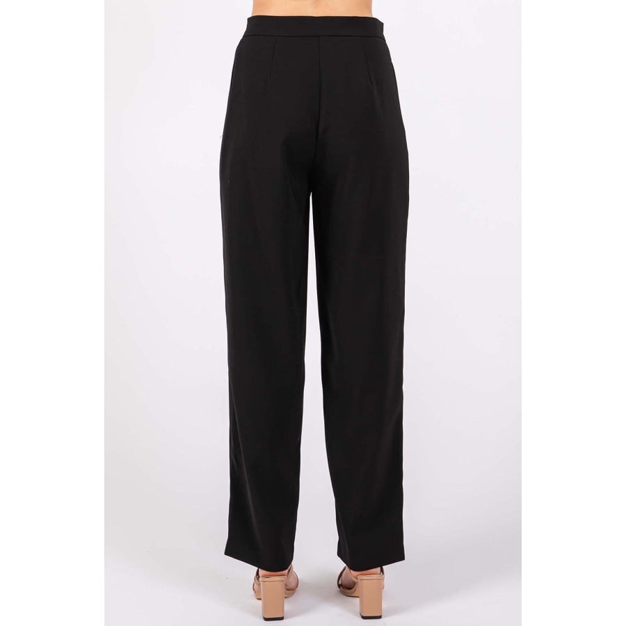 GeeGee High - Waisted Pleated Pants Apparel and Accessories
