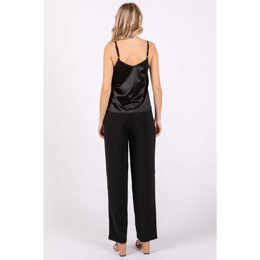 GeeGee High - Waisted Pleated Pants Apparel and Accessories