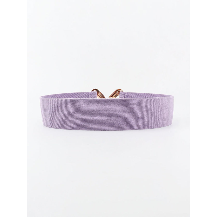 Geometric Buckle Elastic Wide Belt