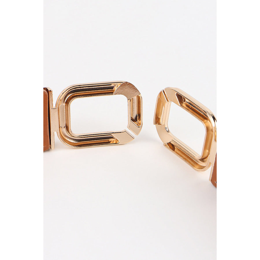 Geometric Double Buckle Elastic Belt