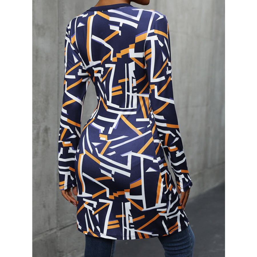 Geometric Surplice Long Sleeve T-Shirt Apparel and Accessories