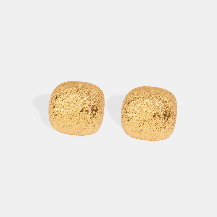 Gold-Plated Geometric Stud Earrings Style A / One Size Apparel and Accessories