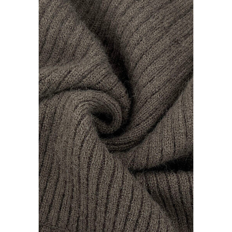 GOOD LUCK Distressed Off-Shoulder Sweater Apparel and Accessories