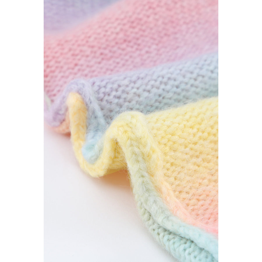 Gradient Open Front Drop Shoulder Cardigan Apparel and Accessories