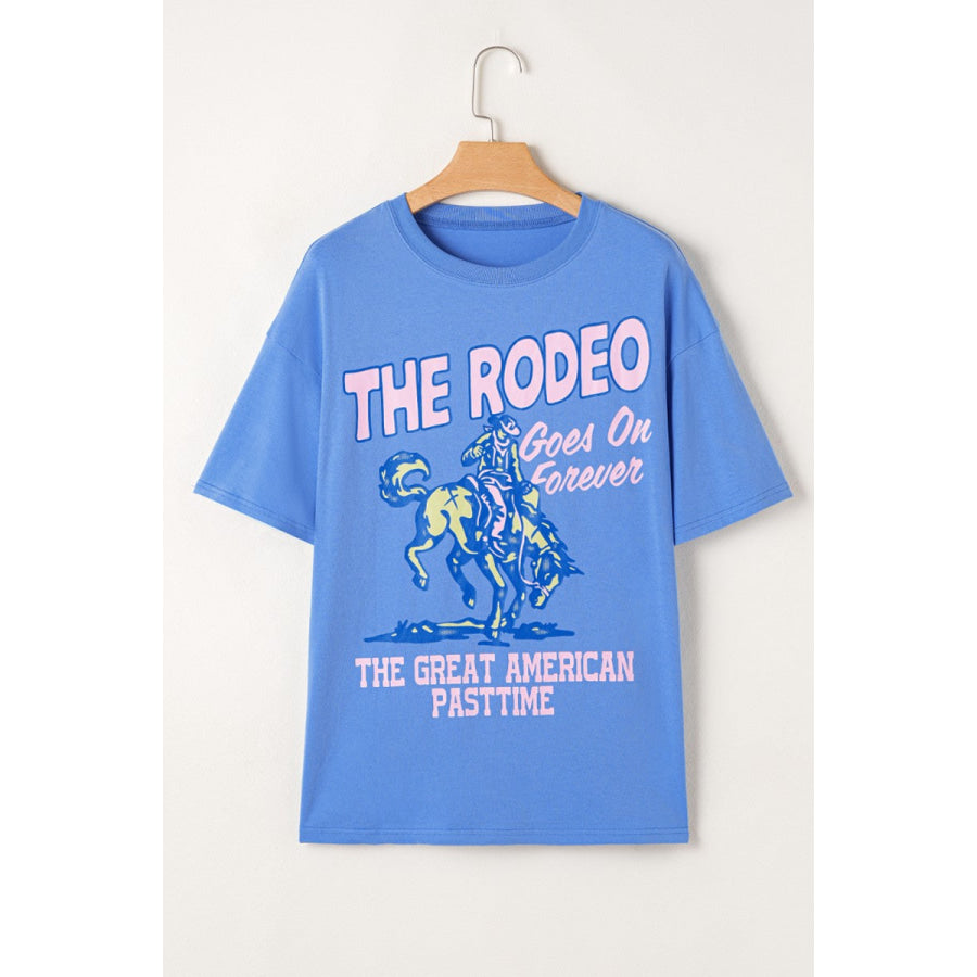 Graphic Round Neck Short Sleeve T-Shirt Apparel and Accessories