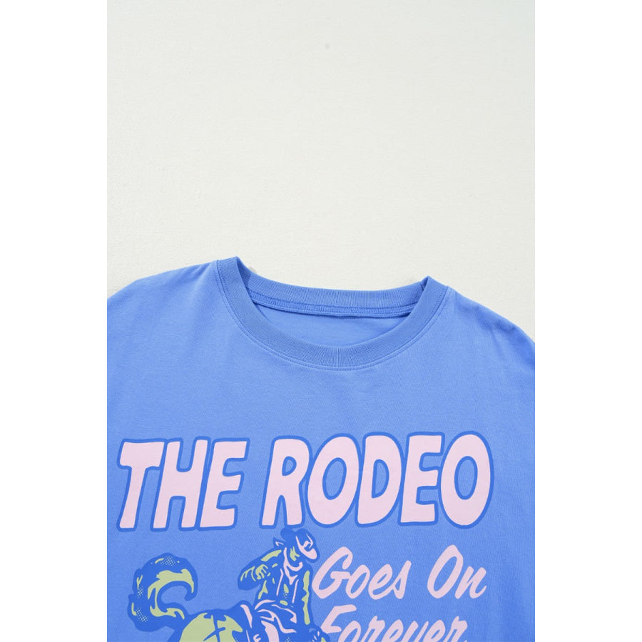 Graphic Round Neck Short Sleeve T-Shirt Apparel and Accessories