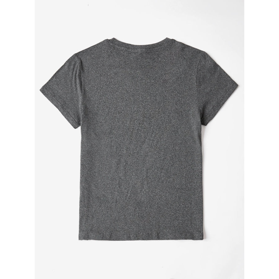 Graphic Round Neck Short Sleeve T-Shirt Apparel and Accessories