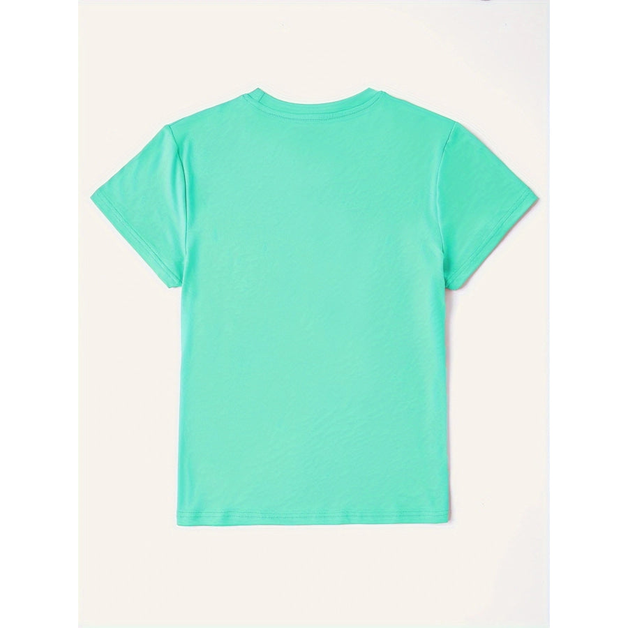 Graphic Round Neck Short Sleeve T-Shirt Apparel and Accessories