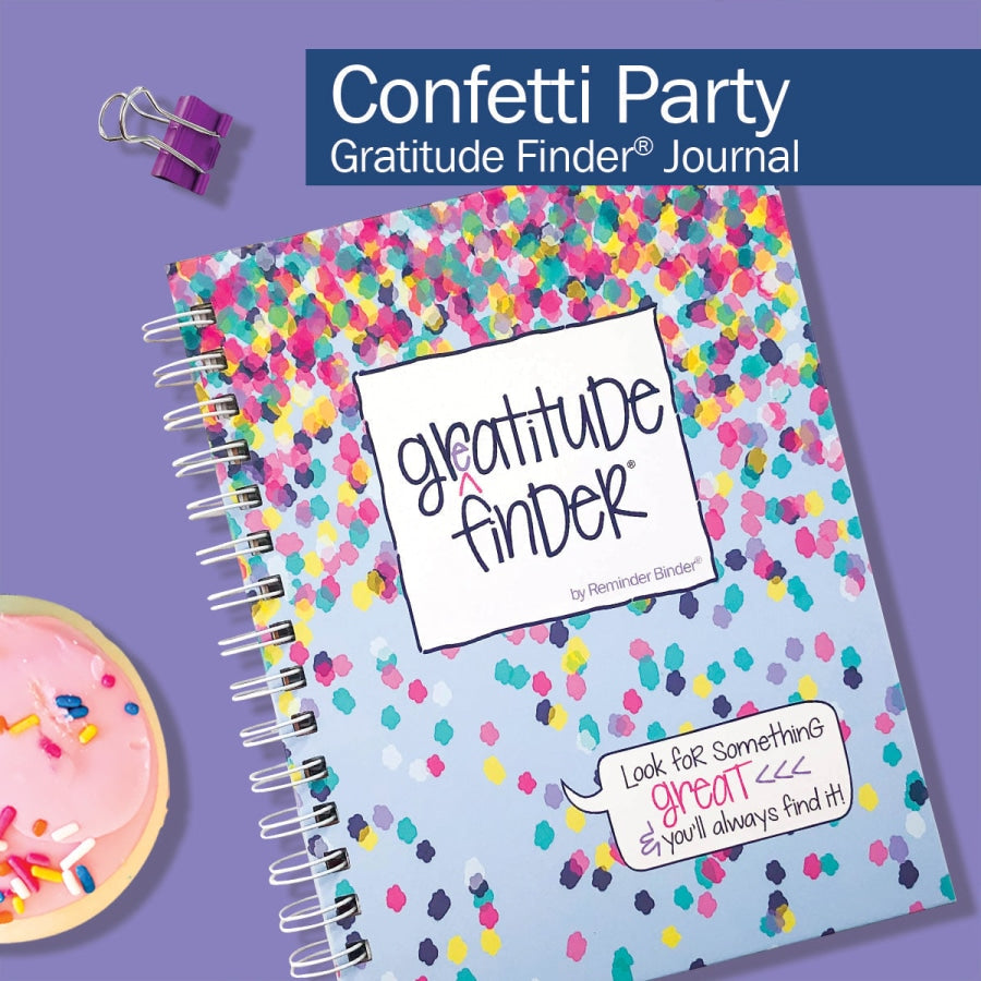 Gratitude Finder® Journals Confetti Party! Gratitude