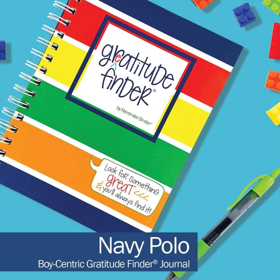 Gratitude Finder® Journals | Primary Styles Navy Polo Gratitude
