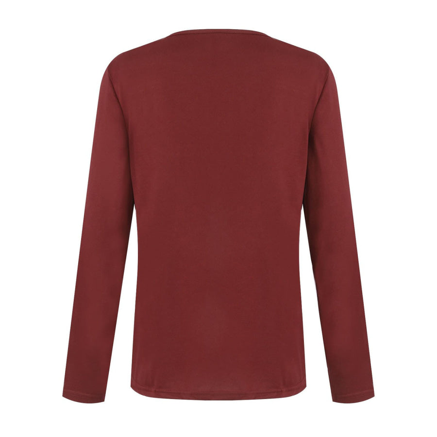 Half Button Long Sleeve T-Shirt Apparel and Accessories