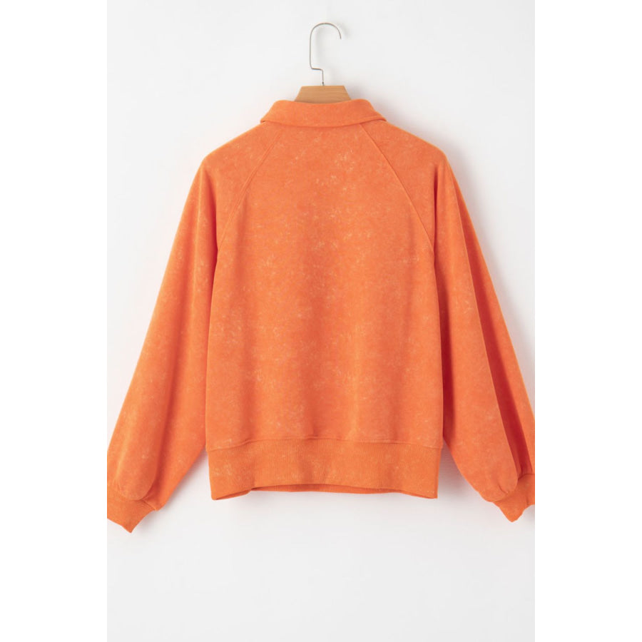 Half Snap Long Sleeve Sweatshirt Apparel and Accessories