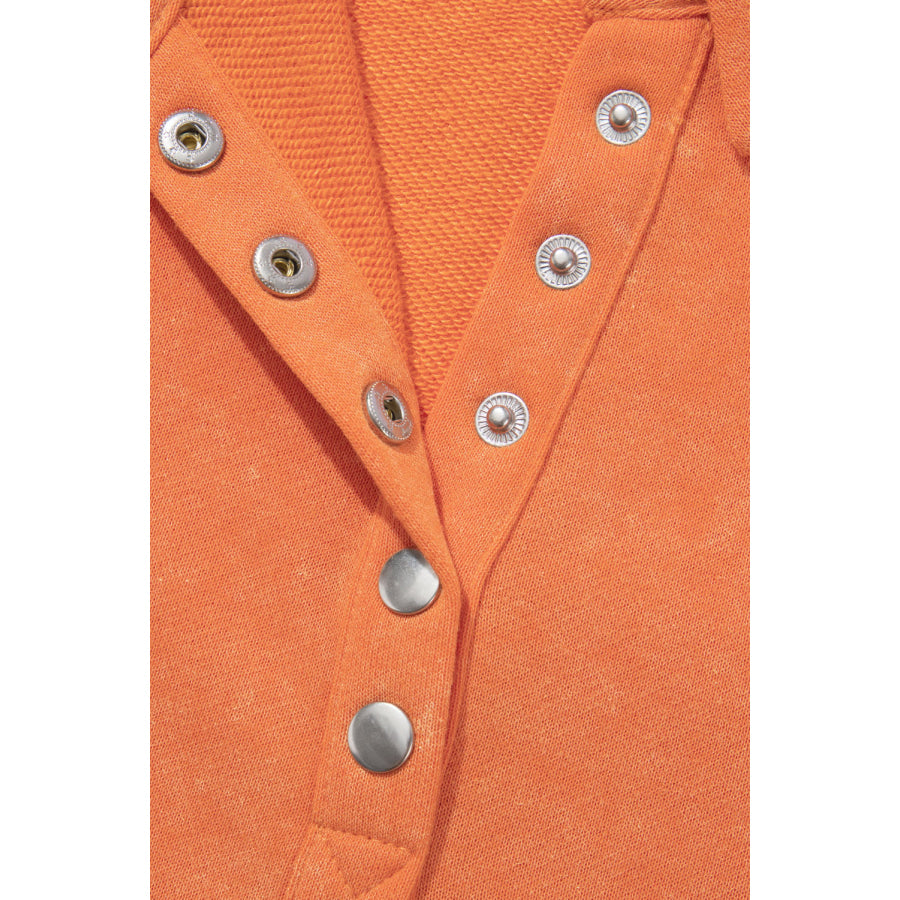 Half Snap Long Sleeve Sweatshirt Apparel and Accessories