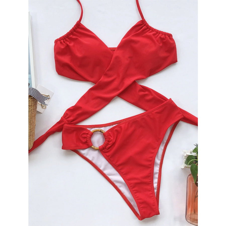 Halter Neck Two-Piece Bikini Set Apparel and Accessories