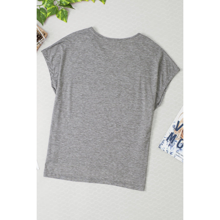 Heathered V - Neck Short Sleeve T - Shirt Apparel and Accessories