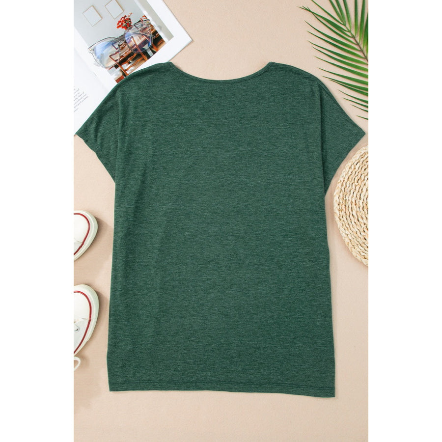 Heathered V - Neck Short Sleeve T - Shirt Apparel and Accessories