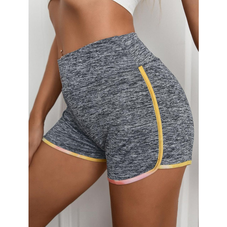 Heathered Wide Waistband Shorts Gray Dawn / S