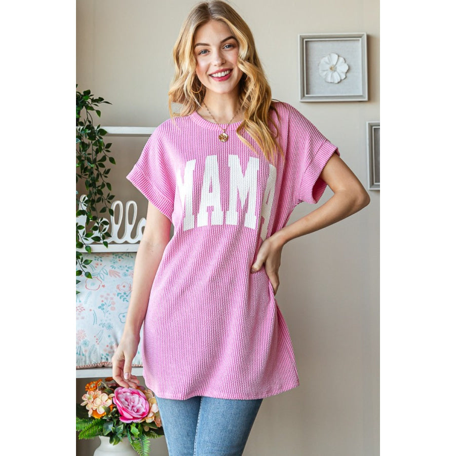 Heimish Full Size Letter Graphic Short Sleeve T - Shirt Apparel and Accessories