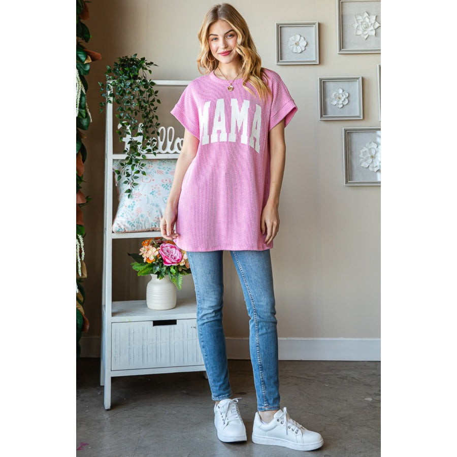 Heimish Full Size Letter Graphic Short Sleeve T - Shirt Apparel and Accessories