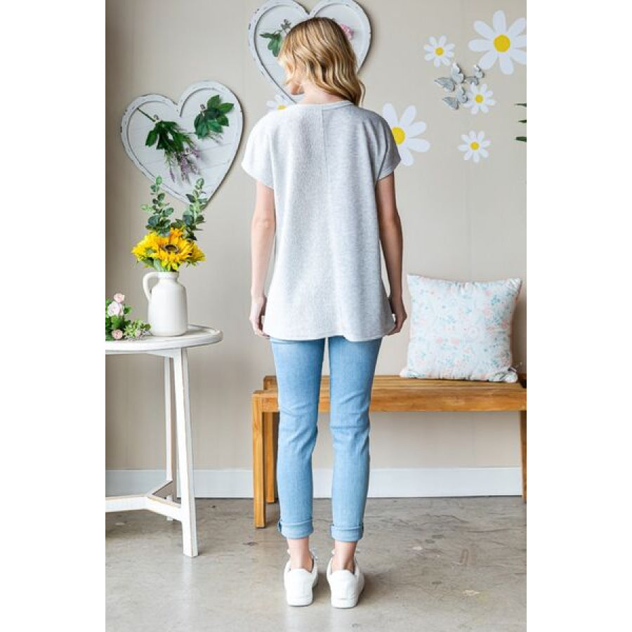 Heimish Full Size Pocketed Round Neck Short Sleeve T - Shirt Apparel and Accessories