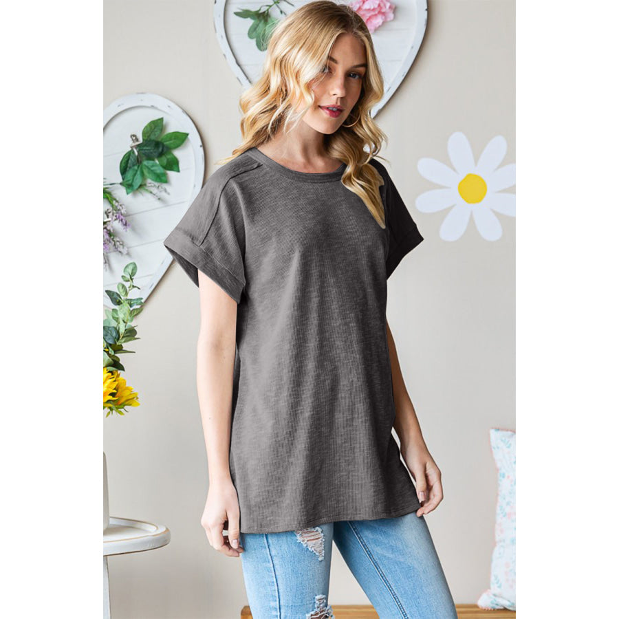 Heimish Full Size Short Sleeve Round Neck T-Shirt Apparel and Accessories