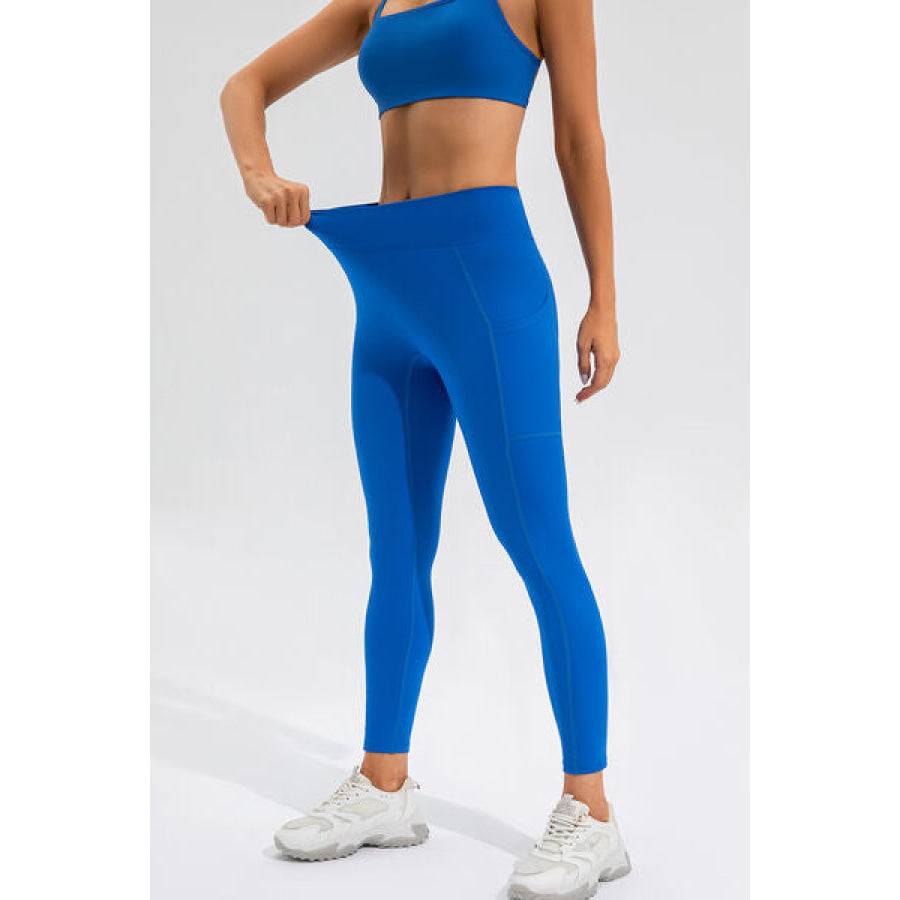 High Waist Active Leggings with Pockets Clothing