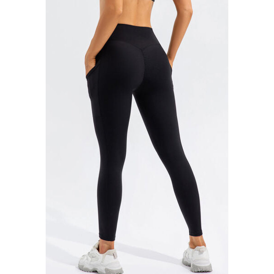 High Waist Active Leggings with Pockets Clothing