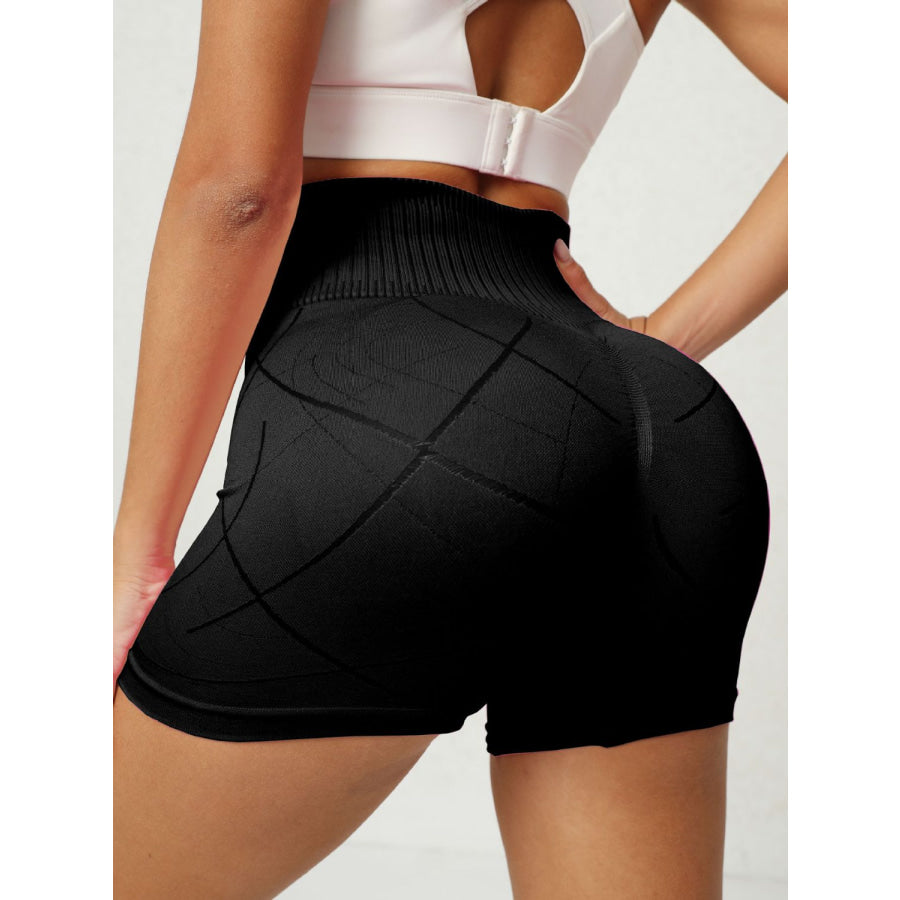 High Waist Active Shorts Apparel and Accessories