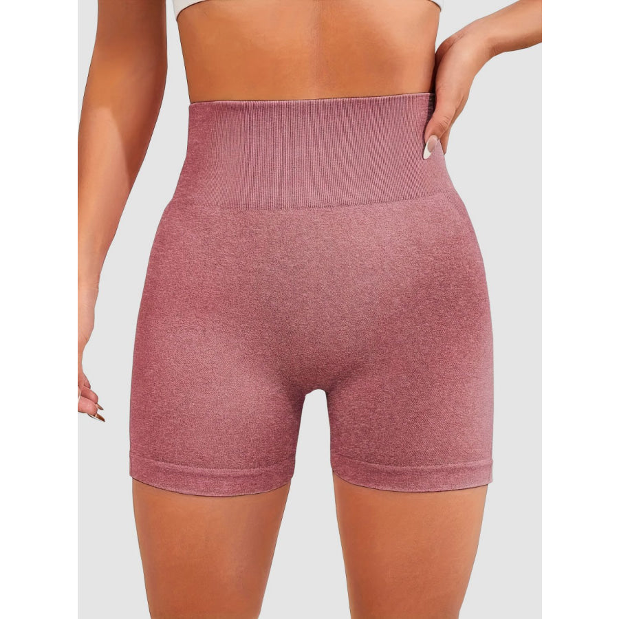 High Waist Active Shorts Dusty Pink / S Apparel and Accessories