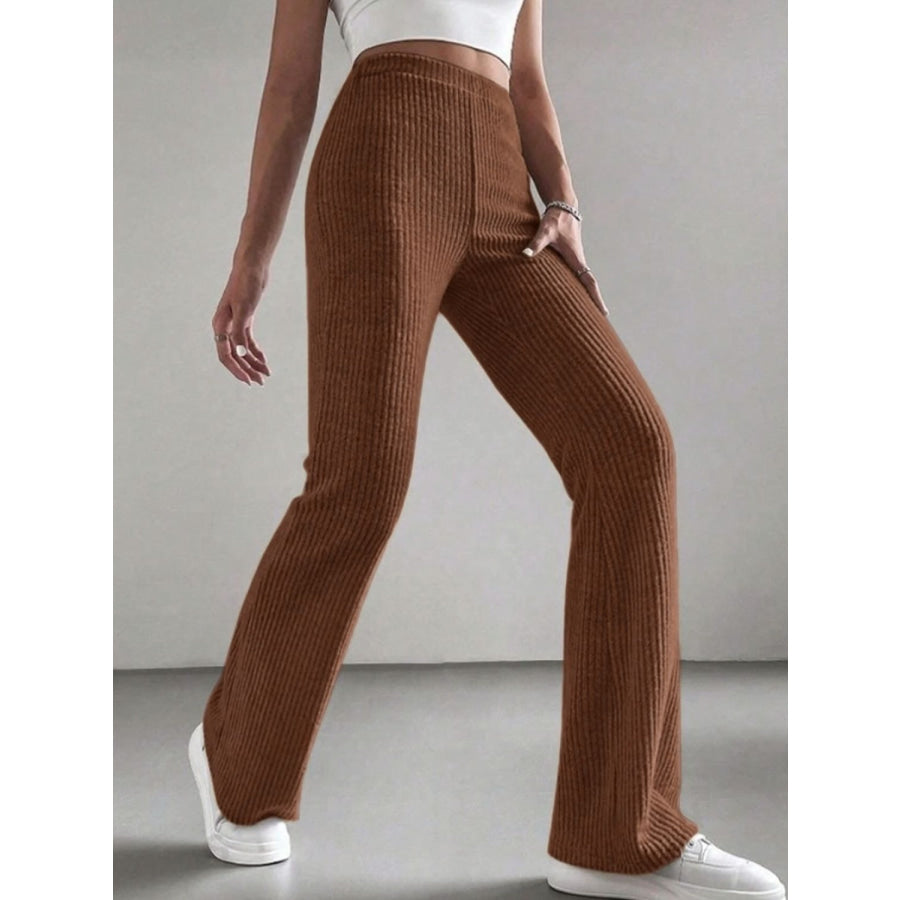 High Waist Bootcut Pants Apparel and Accessories